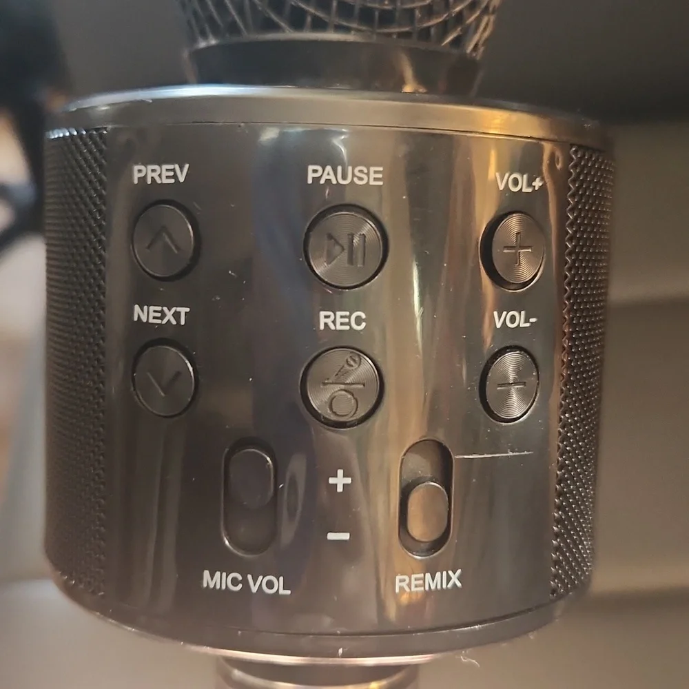 5-in-1 Wireless Black Karaoke Microphone